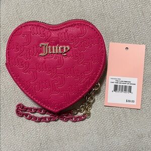 Juicy Couture Heart Zip around wristlet